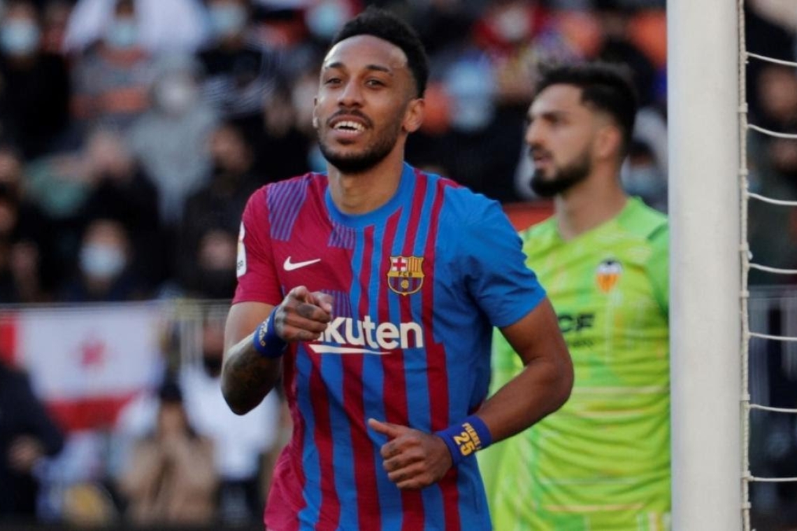 Sport/Liga : Aubameyang brille avec le Barça 